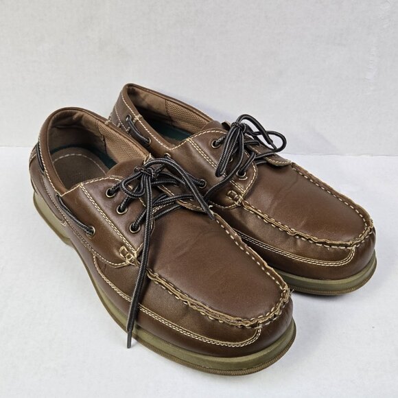 Mountain Creek Mellow Tan Brown Loafer Boatshoe Mens 9.5 - Picture 1 of 11